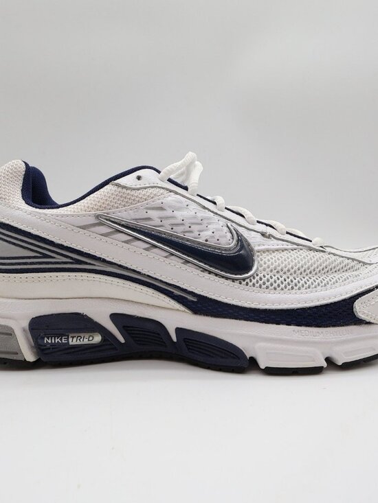 Nike Air Tri-D Run II Men\'s 9 White Navy Mesh Athletic Sneakers main image 7